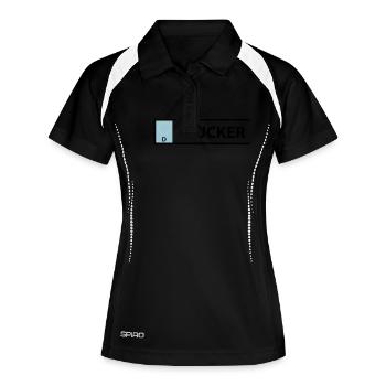Nummernschild Trucker - Frauen Polo atmungsaktiv - Schwarz/Weiß - Vorne