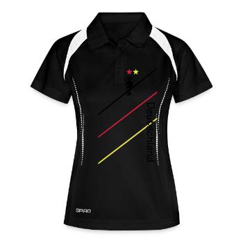 Allemagne Fan Jersey - Polo respirant Femme - noir/blanc - Devant