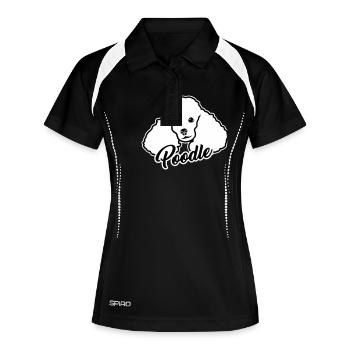 Caniche - Polo respirant Femme - noir/blanc - Devant