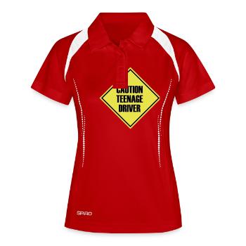 Caution Teenage Driver - Women's Polo breathable - red/white - Front