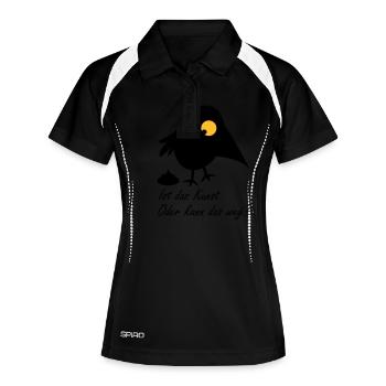 Ist das Kunst - Frauen Polo atmungsaktiv - Schwarz/Weiß - Vorne