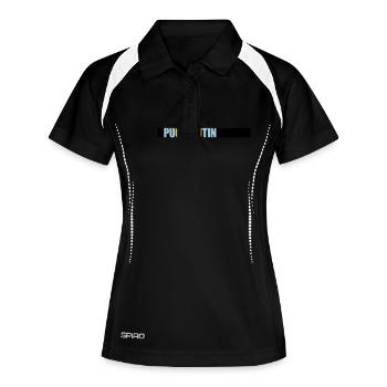 puck futin logo design - Women's Polo breathable - black/white - Front