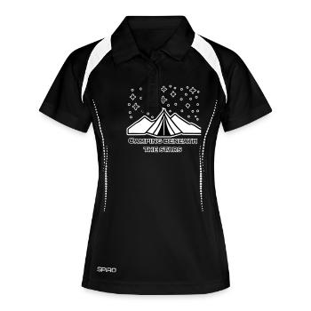 Tente parmi les étoiles -Camping Beneath The Stars Design - Polo respirant Femme - noir/blanc - Devant