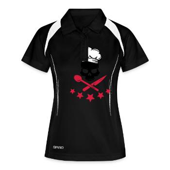 Cooking Skull - Polo respirant Femme - noir/blanc - Devant