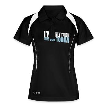 only talking to dog - Women's Polo breathable - black/white - Front