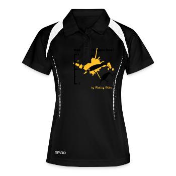 T-shirt How deep is your lure - Polo respirant Femme - noir/blanc - Devant