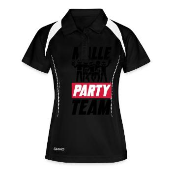 Malle Party Team - Women's Polo breathable - black/white - Front