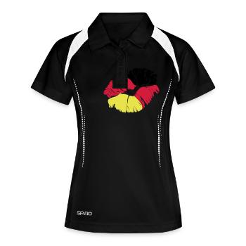 kiss germany - Women's Polo breathable - black/white - Front