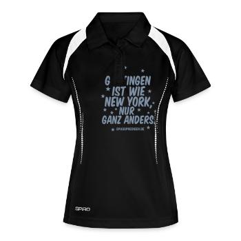 Göttingen - Frauen Polo atmungsaktiv - Schwarz/Weiß - Vorne