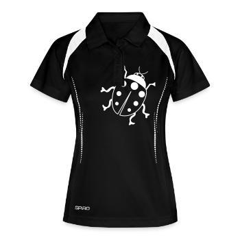 Coccinelle 01 - Polo respirant Femme - noir/blanc - Devant