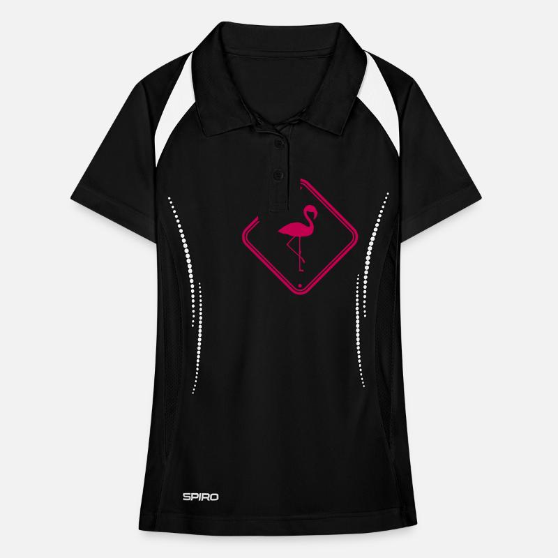warning note caution caution shield danger fla Women's Polo breathable