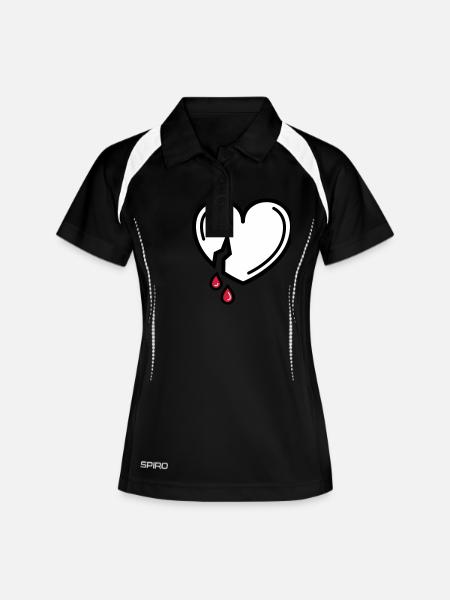 Bloody Love - Women's Polo breathable - black/white