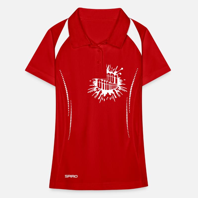 Binär Code Programm Sprache Frauen Polo atmungsaktiv