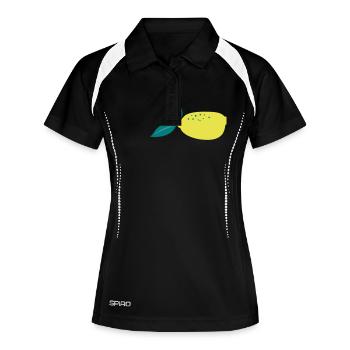 lemon - Women's Polo breathable - black/white - Front