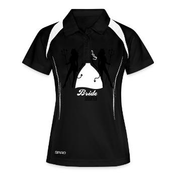 JGA - Bride security - Bride - Team - Teufel 2C - Women's Polo breathable - black/white - Front