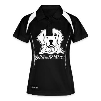 Golden Retriever - Women's Polo breathable - black/white - Front