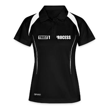 faire confiance au processus Devis - Polo respirant Femme - noir/blanc - Devant
