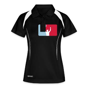 tennis - Women's Polo breathable - black/white - Front