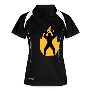 J’ai fait un feu ! - Polo respirant Femme - noir/blanc - Devant