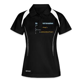 Les programmeurs, logiciels, informatique, développeur - Polo respirant Femme - noir/blanc - Devant