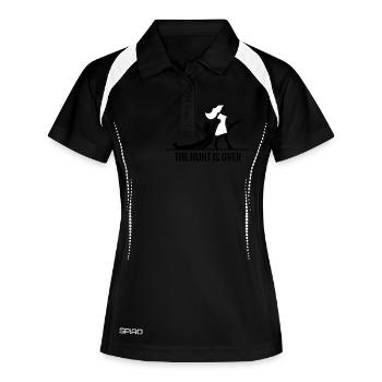 The hunt is over JGA Junggesellenabschied Party - Women's Polo breathable - black/white - Front
