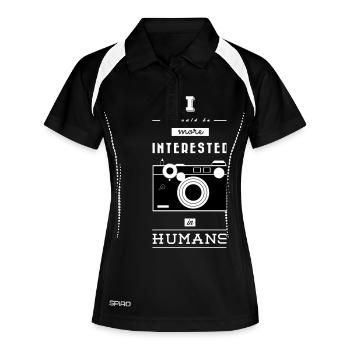 Argus C3 - Frauen Polo atmungsaktiv - Schwarz/Weiß - Vorne