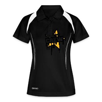 Party Crew - Polo respirant Femme - noir/blanc - Devant
