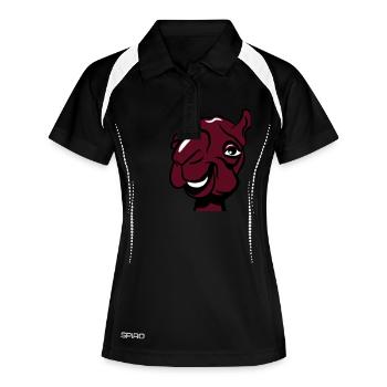 rire chameau drôle - Polo respirant Femme - noir/blanc - Devant