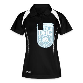 better with a dog - Women's Polo breathable - black/white - Front
