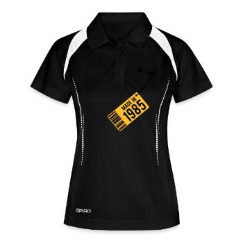 Birthday T-Shirt 1985 - Women's Polo breathable - black/white - Front