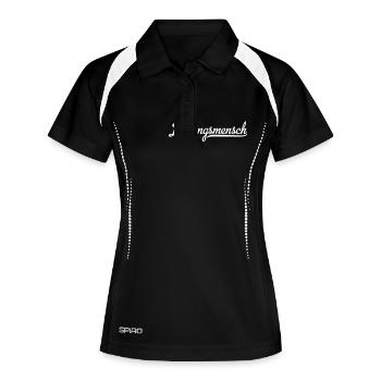 Lieblingsmensch - Frauen Polo atmungsaktiv - Schwarz/Weiß - Vorne