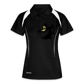 Frohe Perry - Frauen Polo atmungsaktiv - Schwarz/Weiß - Vorne