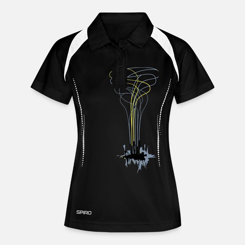 Metropolis - Women's Polo breathable - black/white