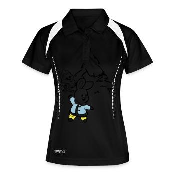 Winter - Women's Polo breathable - black/white - Front