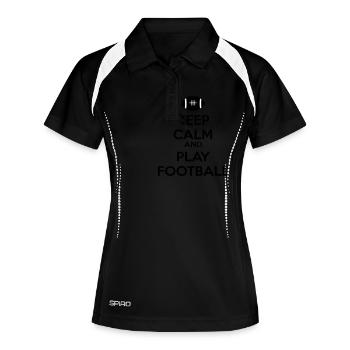 football - Polo respirant Femme - noir/blanc - Devant