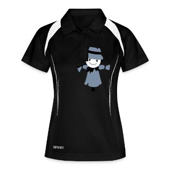 mannequin - Polo respirant Femme - noir/blanc - Devant