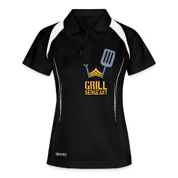 Barbecue Party Grill Sergeant Barbecue - Women's Polo breathable - black/white - Front