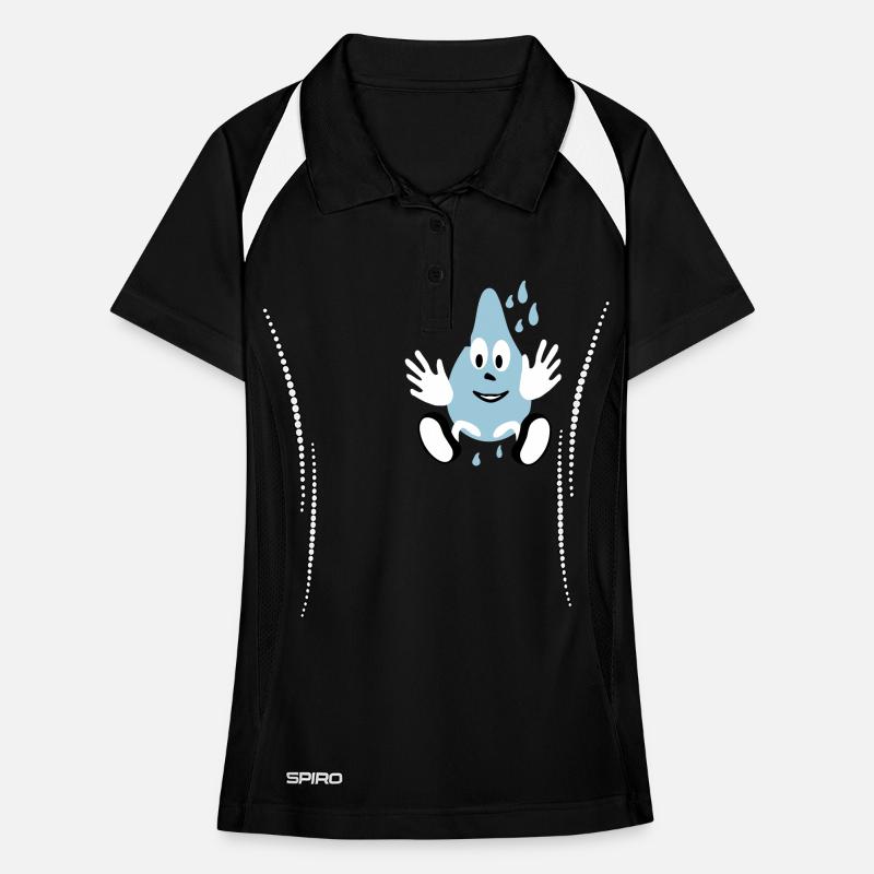 lachender Regentropfen,laughing small drops, Women's Polo breathable