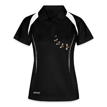 Bees Design - Polo respirant Femme - noir/blanc - Devant
