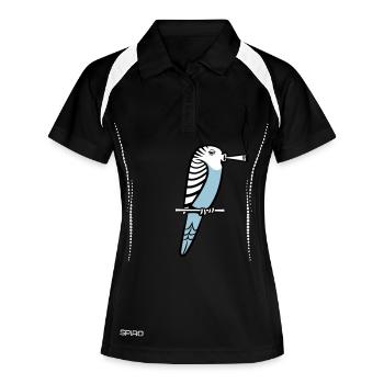 wellenstittich joint kiffen - Frauen Polo atmungsaktiv - Schwarz/Weiß - Vorne
