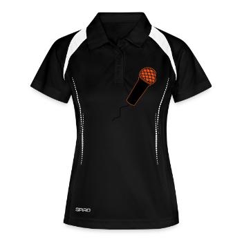 Microphone - Women's Polo breathable - black/white - Front