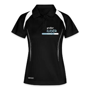 Großer Bruder - Frauen Polo atmungsaktiv - Schwarz/Weiß - Vorne