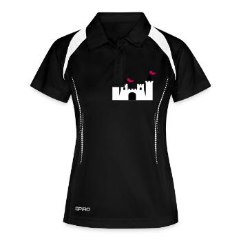 Burg - Frauen Polo atmungsaktiv - Schwarz/Weiß - Vorne