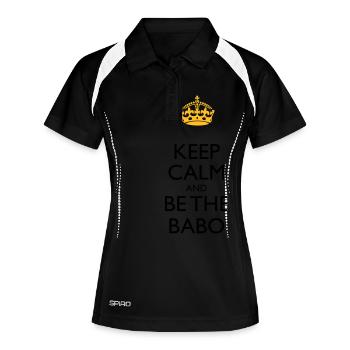 Gardez le calme et la BABO - Polo respirant Femme - noir/blanc - Devant
