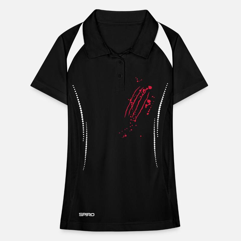 Scratch with blood - Halloween - horror Women's Polo breathable