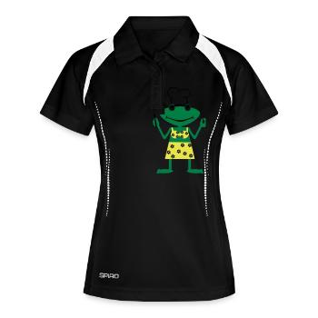 Cuire grenouille - Polo respirant Femme - noir/blanc - Devant