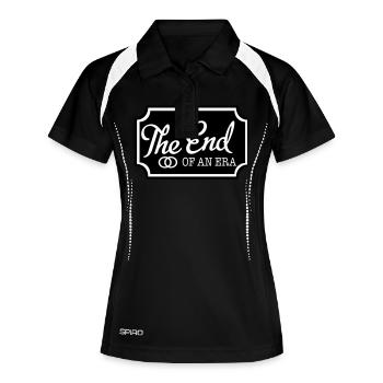 Junggesellenabschied - Frauen Polo atmungsaktiv - Schwarz/Weiß - Vorne