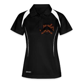 Jumping Unicorns -Springende Einhörner - Polo respirant Femme - noir/blanc - Devant