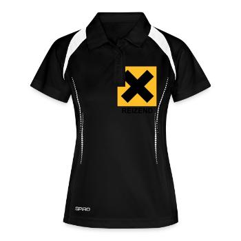reizend - Frauen Polo atmungsaktiv - Schwarz/Weiß - Vorne