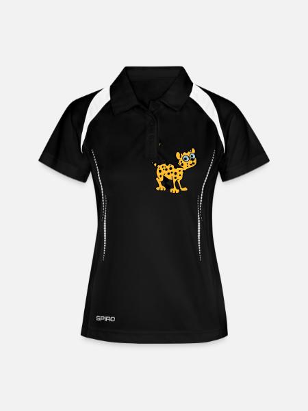 Baby Leopard - Women's Polo breathable - black/white